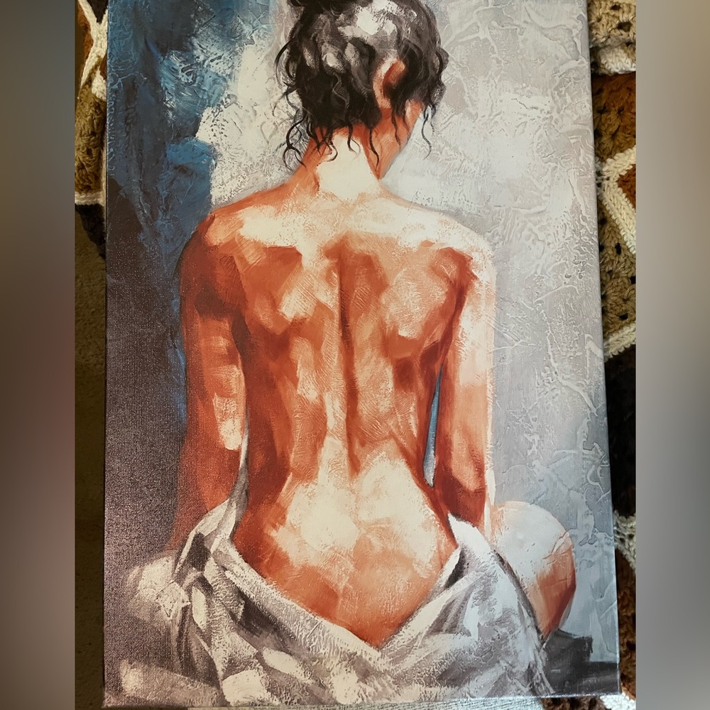 Female body canvas painting